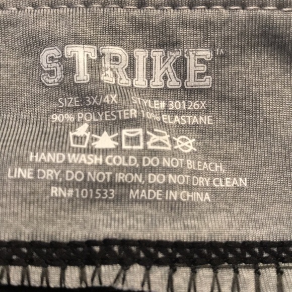 Strike by Seven til Midnight brand size 3X/4X black microfiber shorts- NWT - Picture 5 of 5